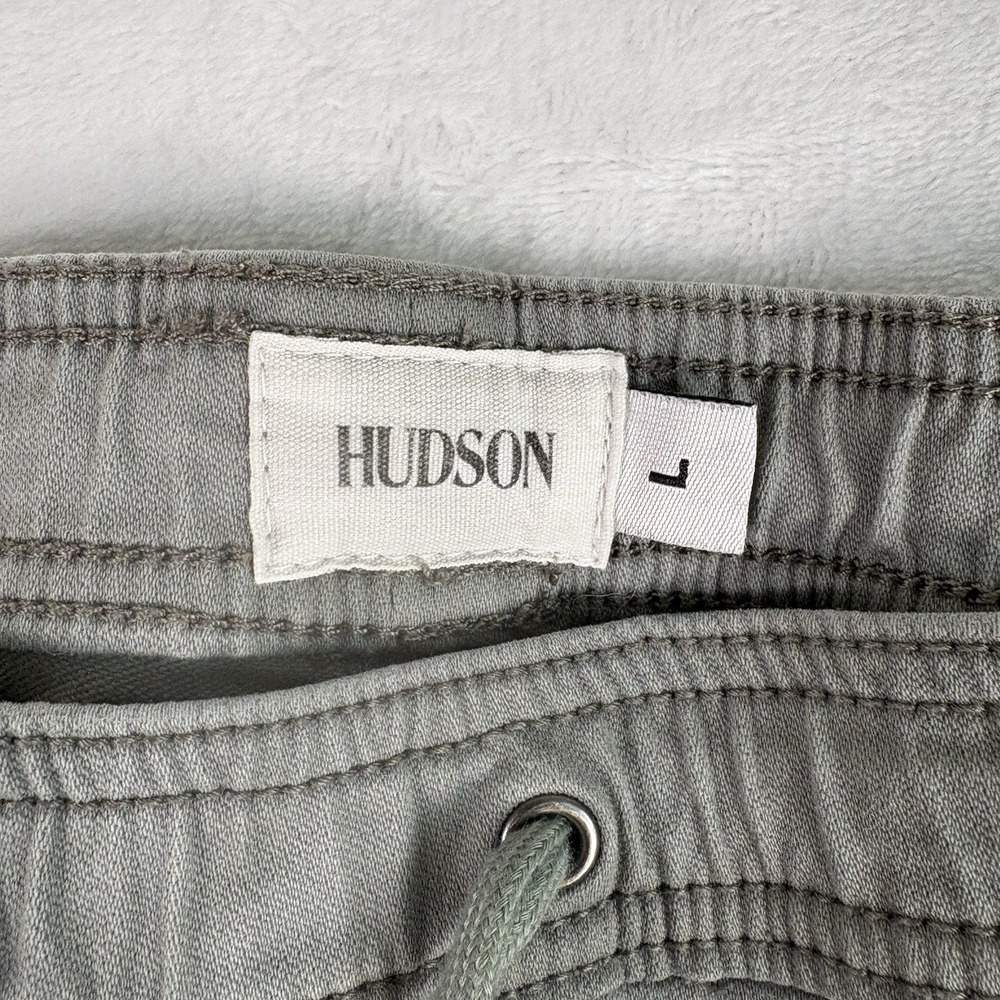HUDSON Jogger Pants Men's Size Large Army Green Drawstring Stretch Relaxed Fit - Picture 2 of 10